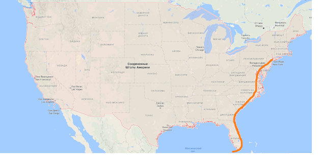 Восточное побережье сша