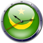 علم مروتانيا  Mauritania flag clock