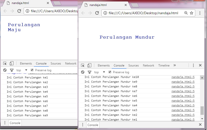 Penulisan Perulangan WHILE dan DO WHILE dalam Javascript - Petunjuk Onlene