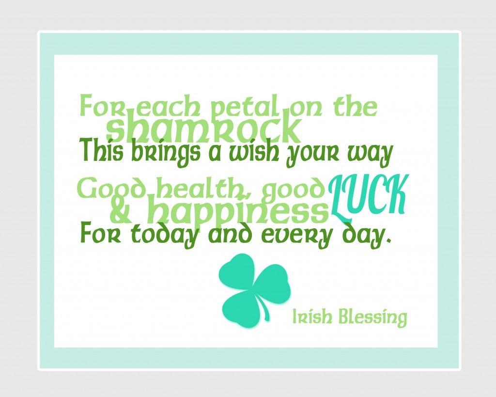Irish Blessing Sayings Toast Prayer Quotes Proverbs Poems To