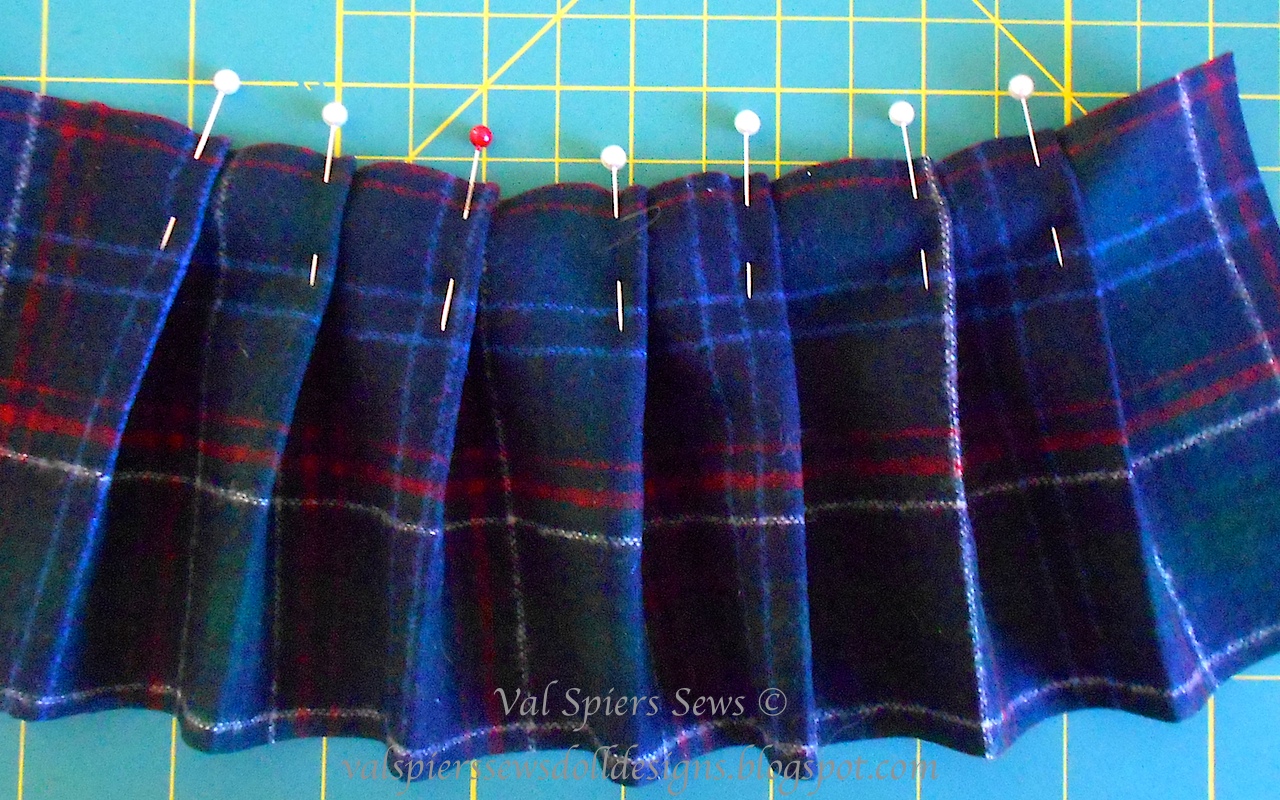 Doll Clothes Patterns by Valspierssews How to Make a Pleated Skirt for