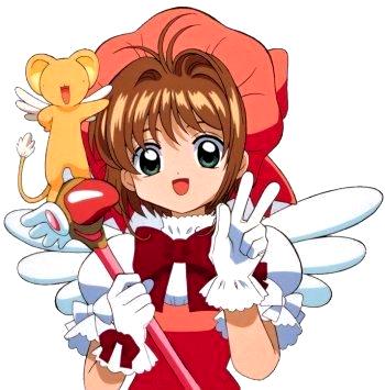 Sakura Kinomoto Dibujo de Shakura Avalón saludando con su mascota