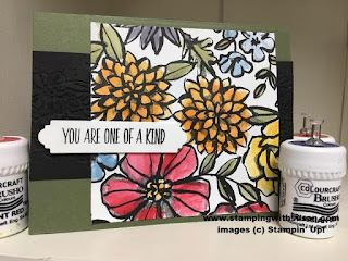 Stampin' Up! Brusho Watercolor Spritzer Petals & More Thinlits Petal Passion