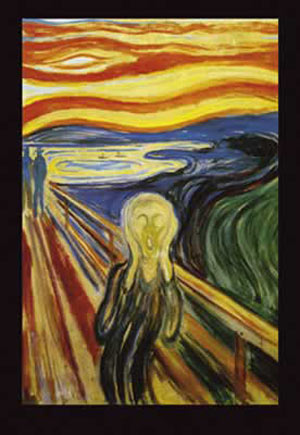 El GRITO de Edvard MUNCH Auténtico vintage ART Print
