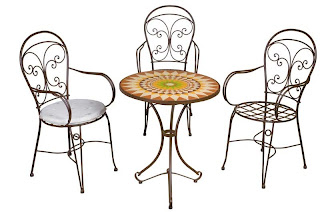 mesa cristal y forja, sillas de terraza forja mesa terraza forja, sillas terraza forja, mueble jardin, mueble terraza forja