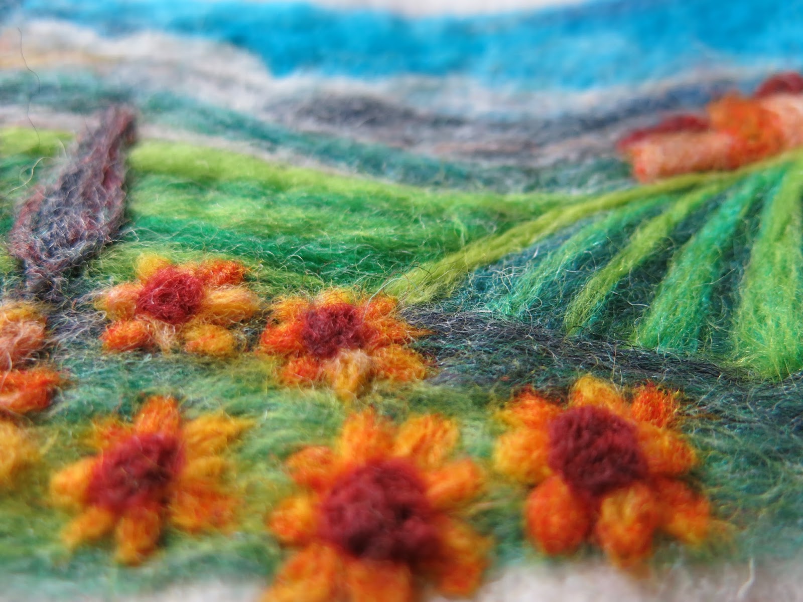 Cassie Stephens DIY Needle Felted Postcards