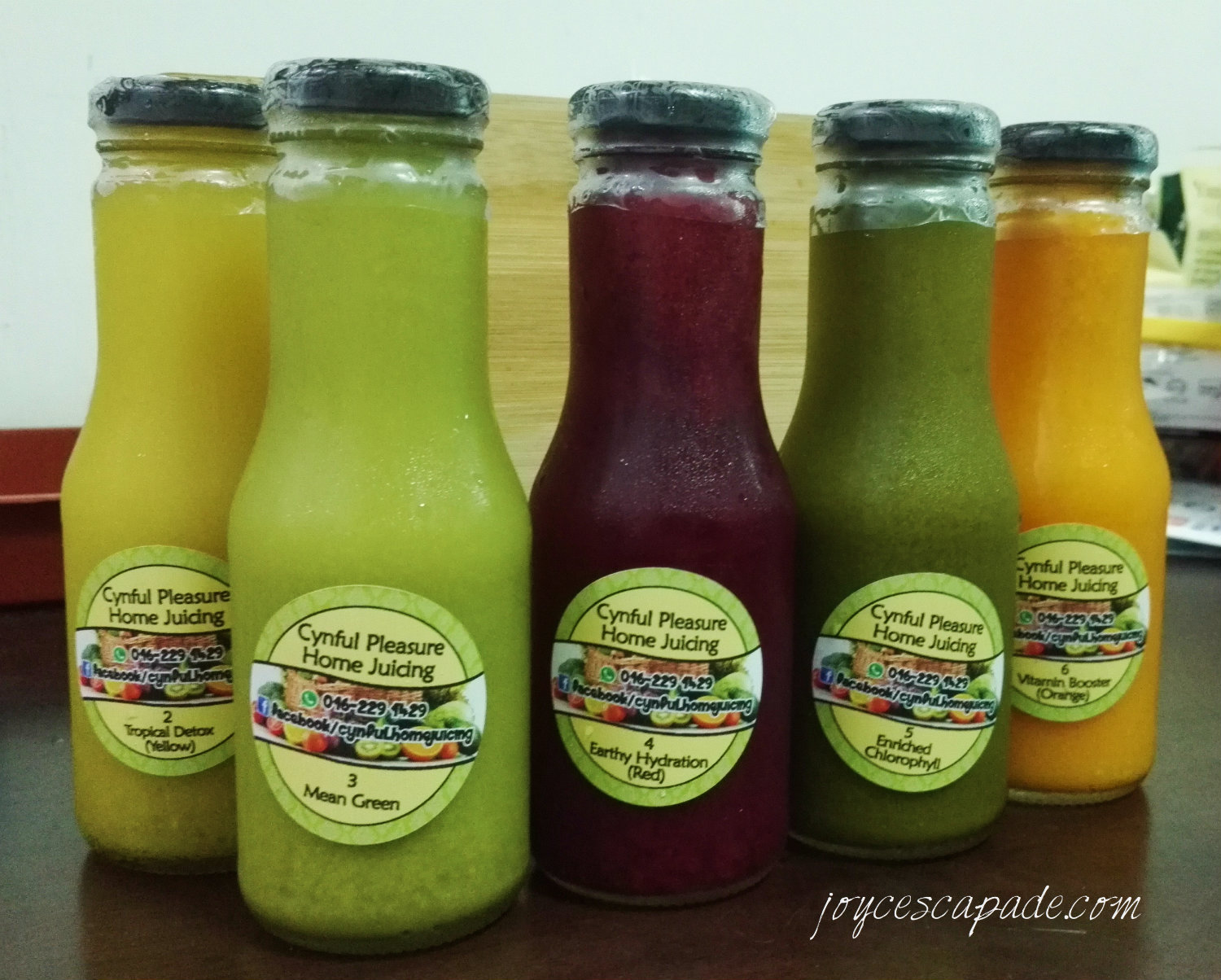 Personalized Cold Pressed Juices from Cynful Pleasure Home Juicing