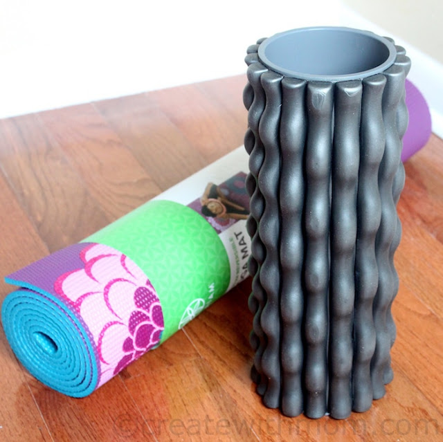 Create With Mom Deep Tissue Roller and Reversible Yoga Mat from Gaiam
