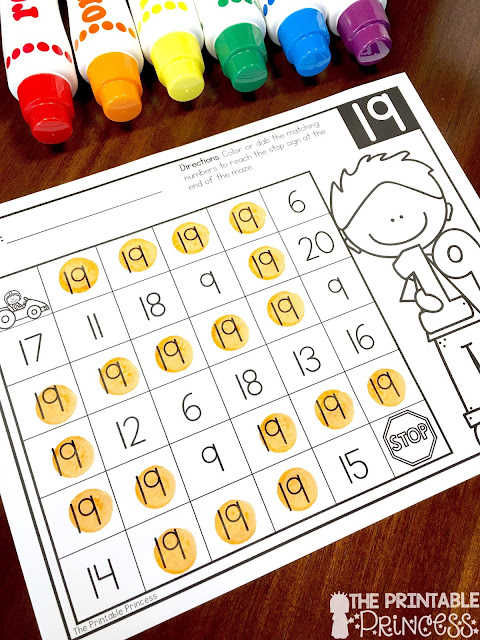 The Printable Princess: Number Sense for Kindergarten
