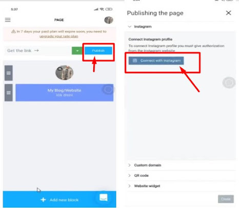 Cara membuat banyak link di bio profil instagram