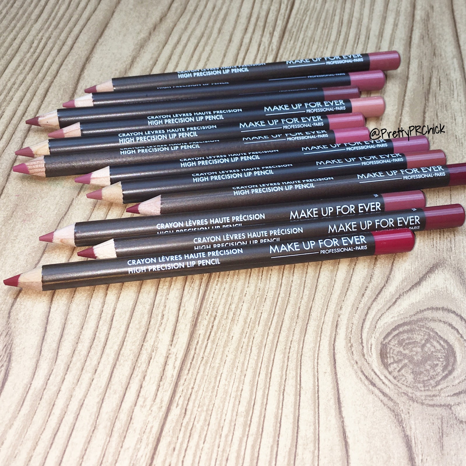 F Makeup Forever High Precision Lip Pencils #swatches - PrettyPRChick.com