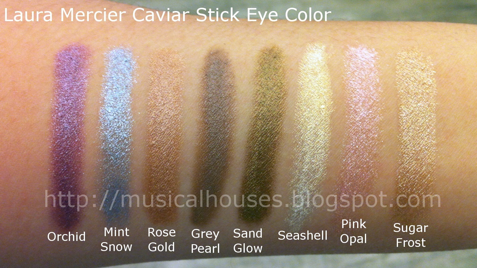 Laura Mercier Caviar Stick Eye Color Eyeshadow Pencil Swatches - of Faces  and Fingers
