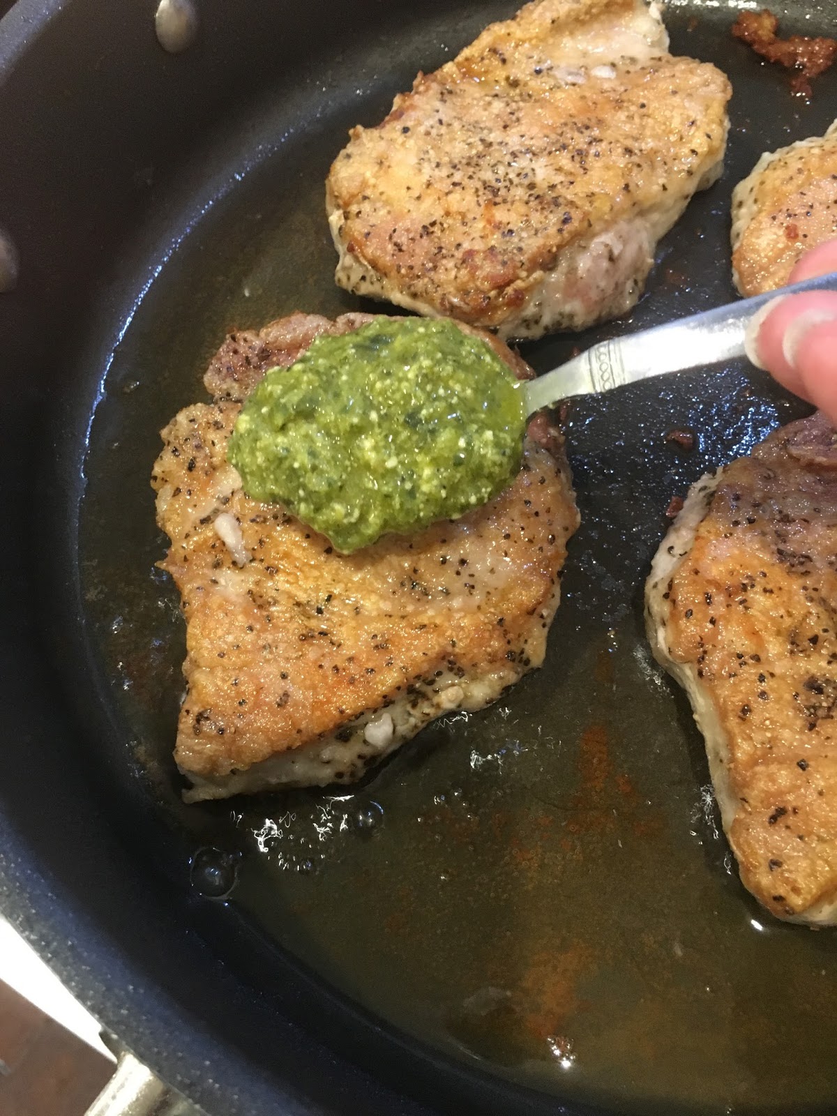 Little Chef Ashley Creamy Pesto Pork