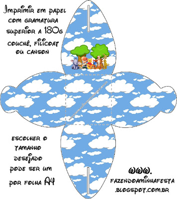 Cajitas imprimibles de Winnie de Pooh y sus amigos.
