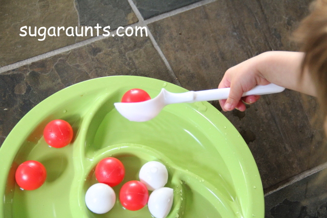 Toddler Ping Pong Visual Motor Play - The OT Toolbox