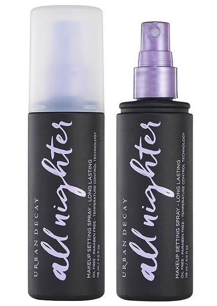 SHOPPER IN THE CITY. Beauty, cosmetics and trends: Con ALL NIGHTER MAKEUP  SETTING SPRAY de URBAN DECAY, maquillaje impecable hasta 16 horas después..