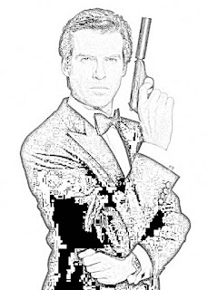 Pierce Brosnan as James Bond coloring pages coloring.filminspector.com
