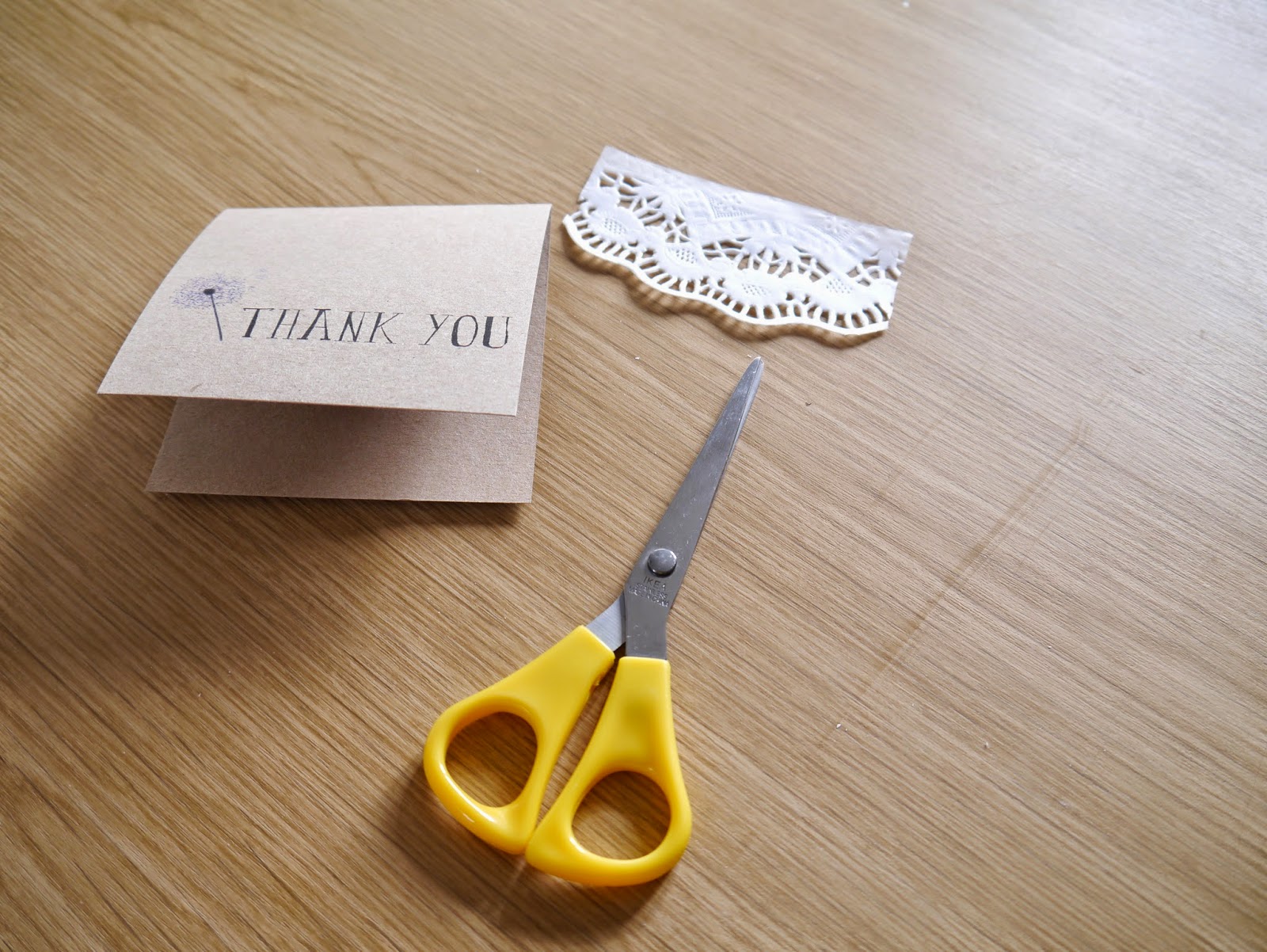 how to make a rustic thank you card
