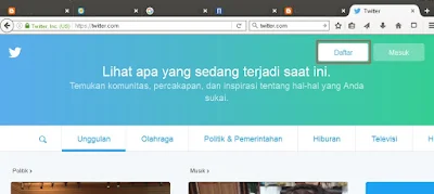 Membuat Akun Twitter Baru