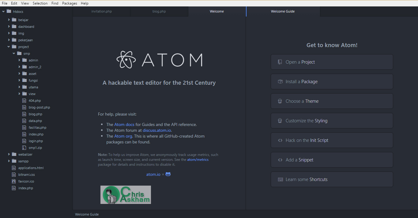Atom.IO Software Text Editor Handal Gratis Chris Askham