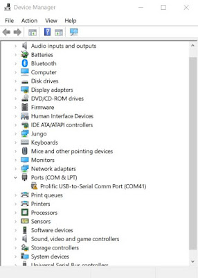Device Manager Prolific USB to Serial - Code 10