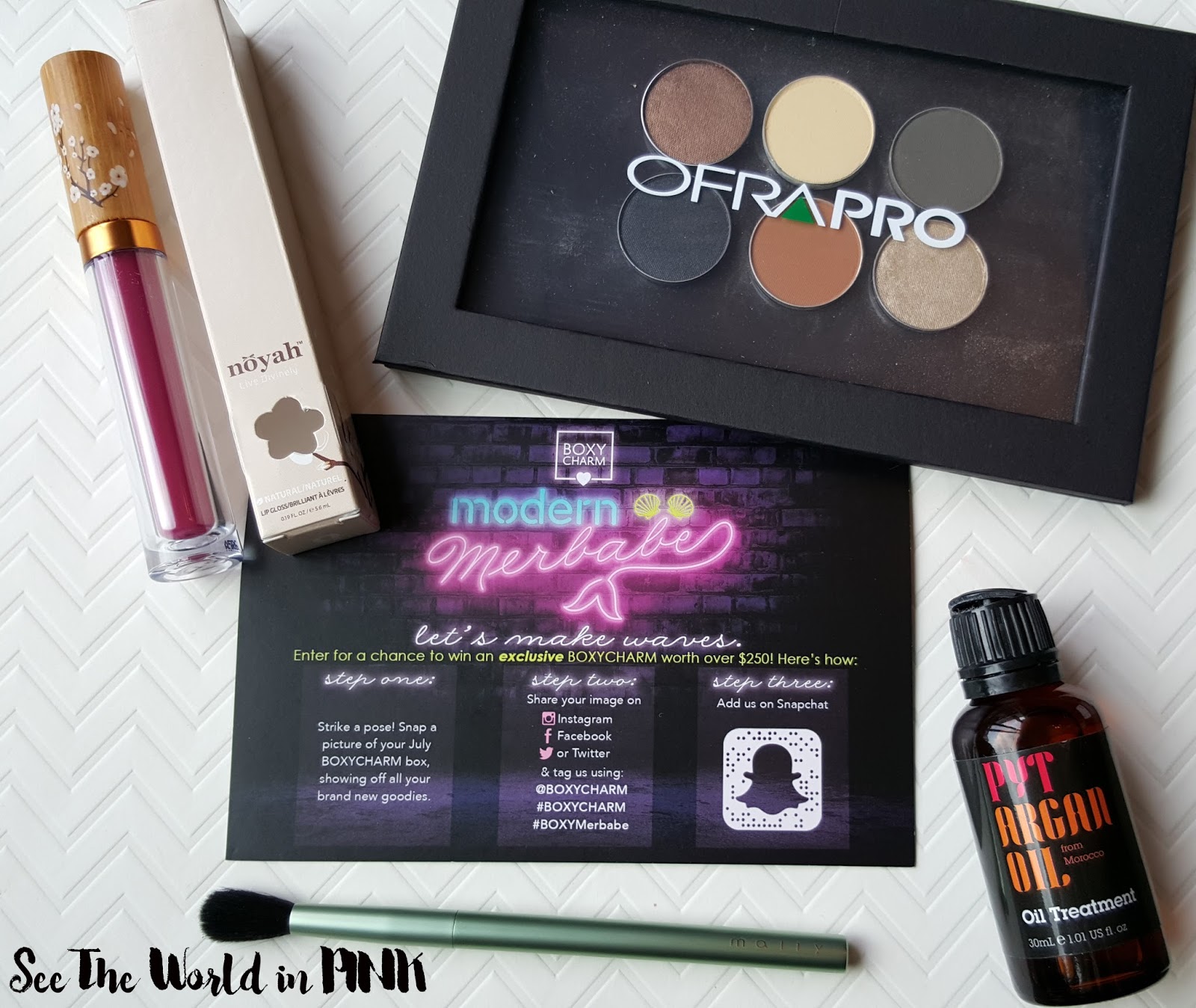 July 2016 Boxycharm Review and Unboxing See the World in PINK