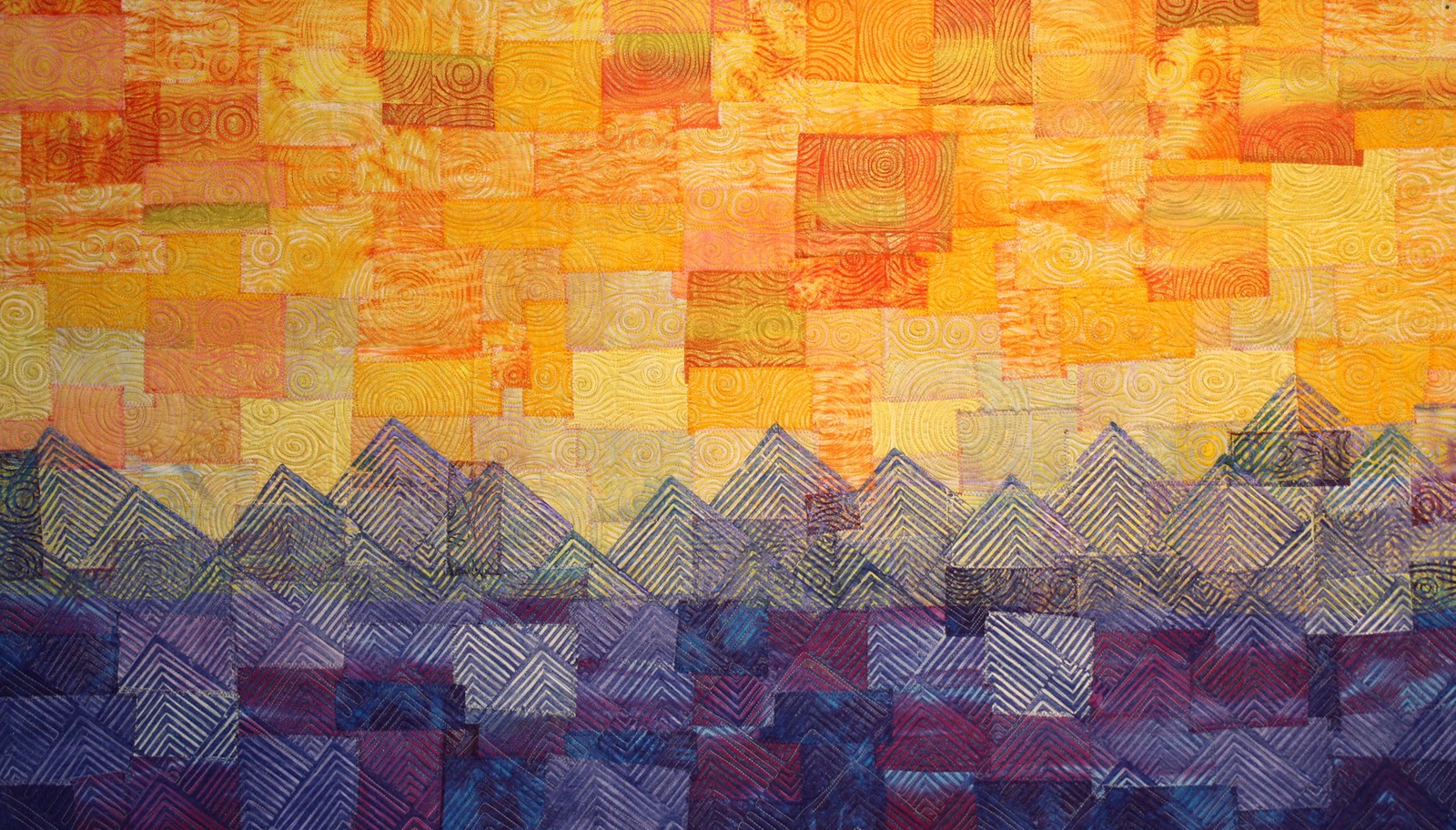 Living and Dyeing Under the Big Sky Sunset Quilting