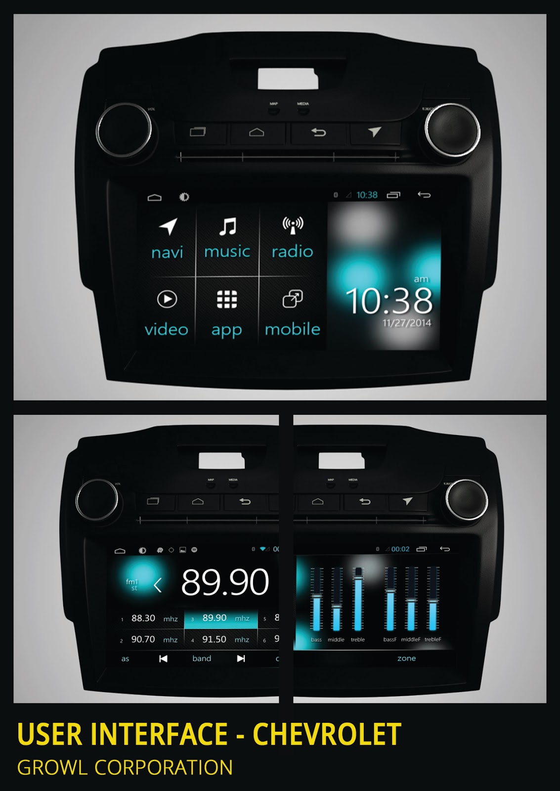 Artblog Car Head Unit Design + UI