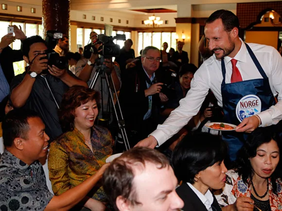 Prince Haakon and Princess Mette Marit met with Indonesian President Susilo Bambang Yudhoyono and his wife Ani