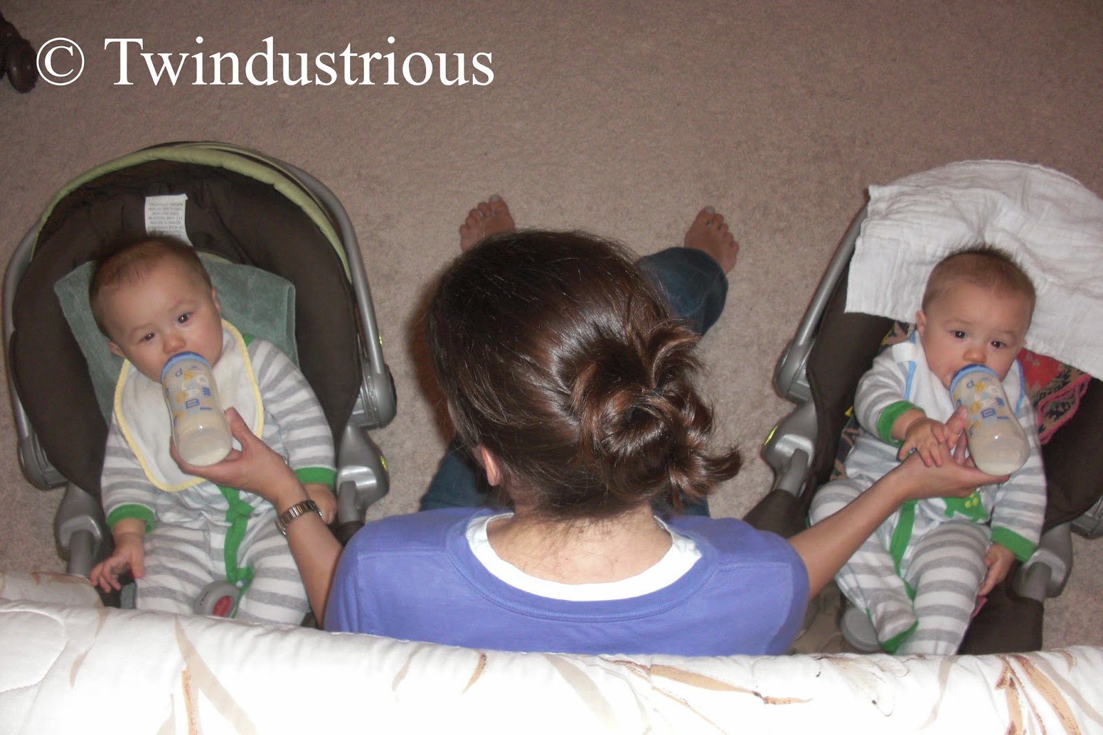 Twindustrious Feeding Two At A Time Part 1, Nursing and BottleFeeding