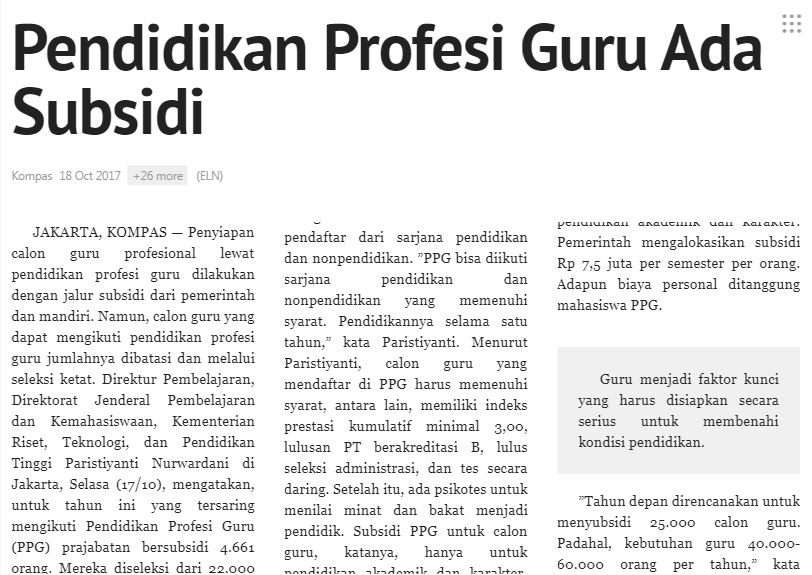 Pendidikan Profesi Guru Ada Subsidi Blog Pak Pandani