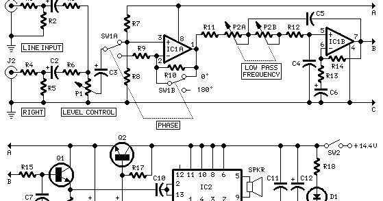 Circuit Diagram R-115sw Subwoofer 17v