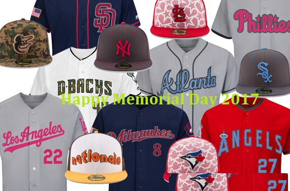Happy Memorial Day 2017 Jerseys and Caps
