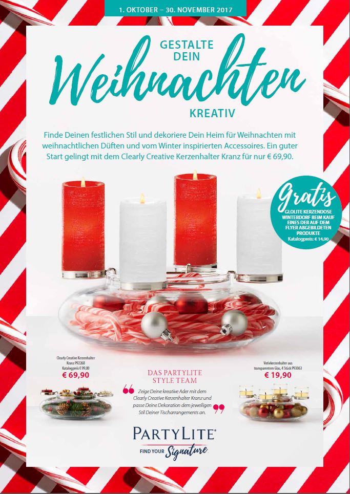 wachstraum.de PartyLite® Online Shop Partylite.de Sale / "Gestalte dein Weihnachten kretaiv"