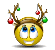Animated emoticons with reindeer