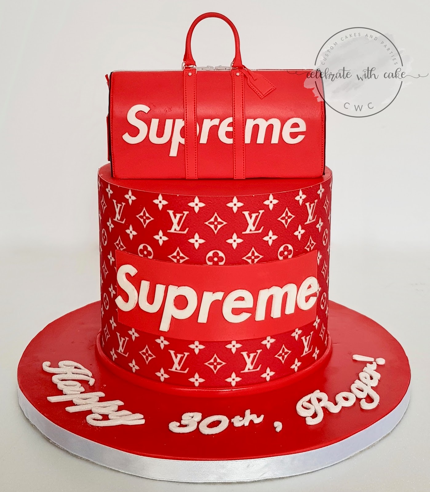 Louis Vuitton Supreme Cake with - Sweetologie Cake Design