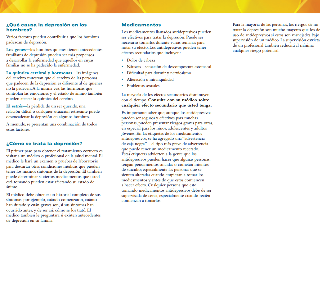 Secundarios medicamentos antidepresivos efectos