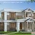 Modern mix sloping roof home design - 2650 sq.feet