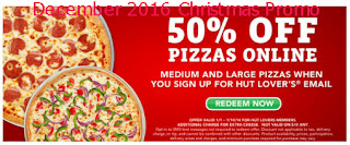 Pizza Hut coupons december 2016