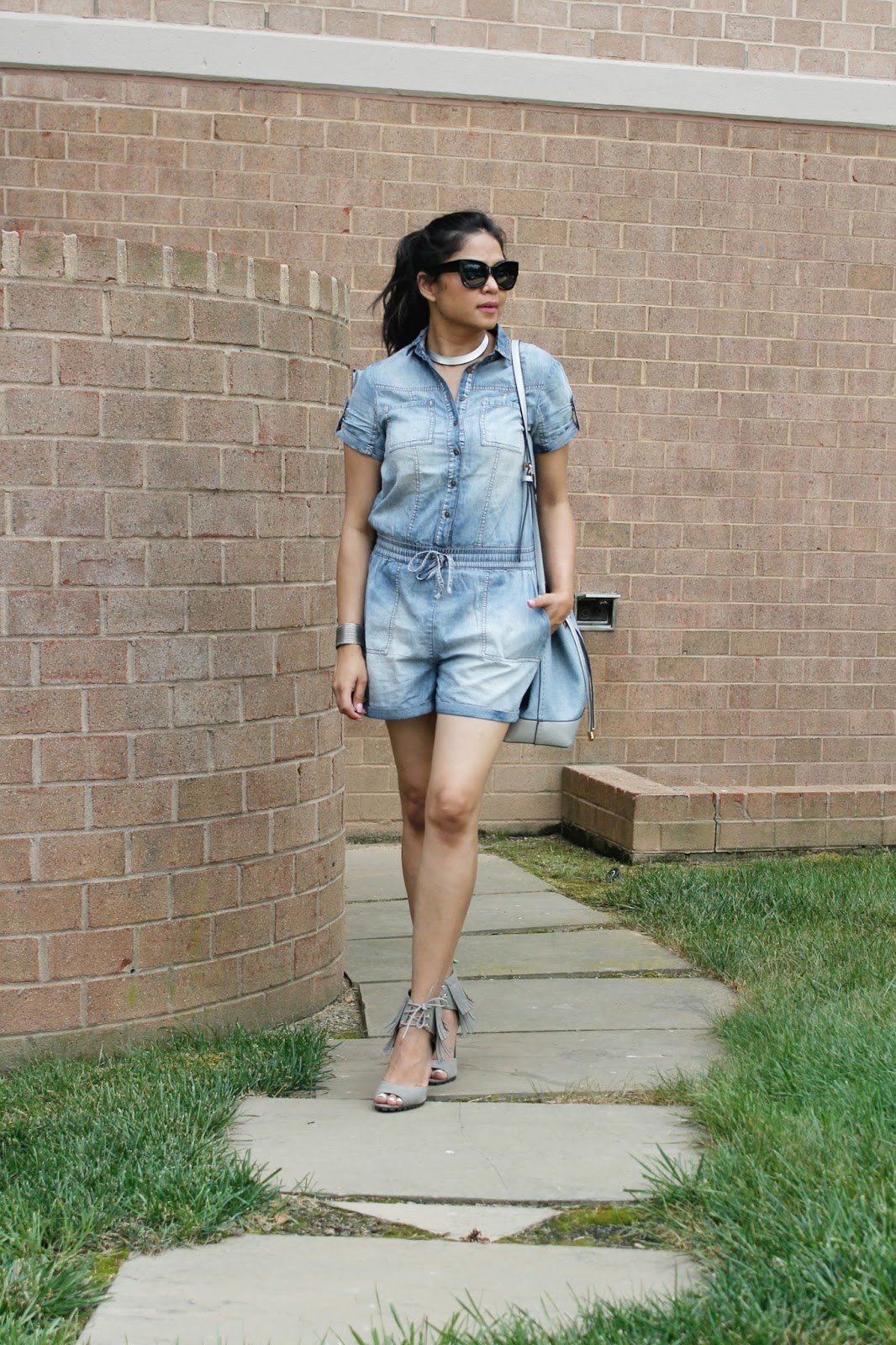 HOW TO WEAR A DENIM ROMPER MYRIAD MUSINGS