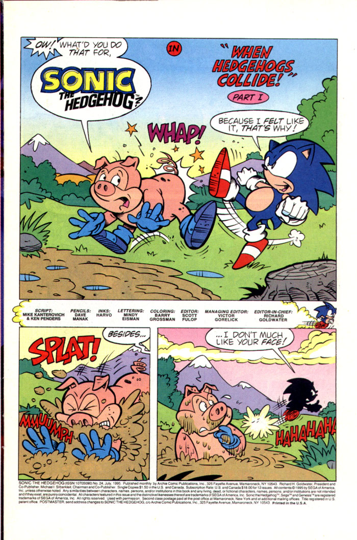 Read online Sonic The Hedgehog comic -  Issue #24 - 2
