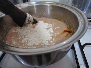Adding flour to create elasticity