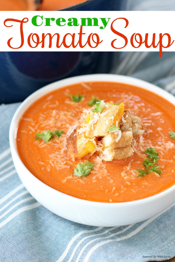 Creamy Tomato Soup Served Up With Love