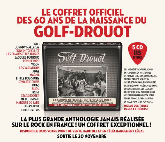 Golf-Drouot, le Temple du Rock : le coffret anniversaire 5 cds !