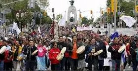 First Nations People : Thousands walk for 'reconciliation' in Canada