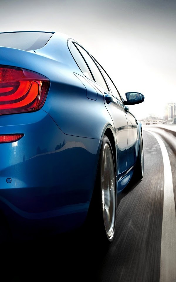 Light Blue BMW M5  Android Best Wallpaper