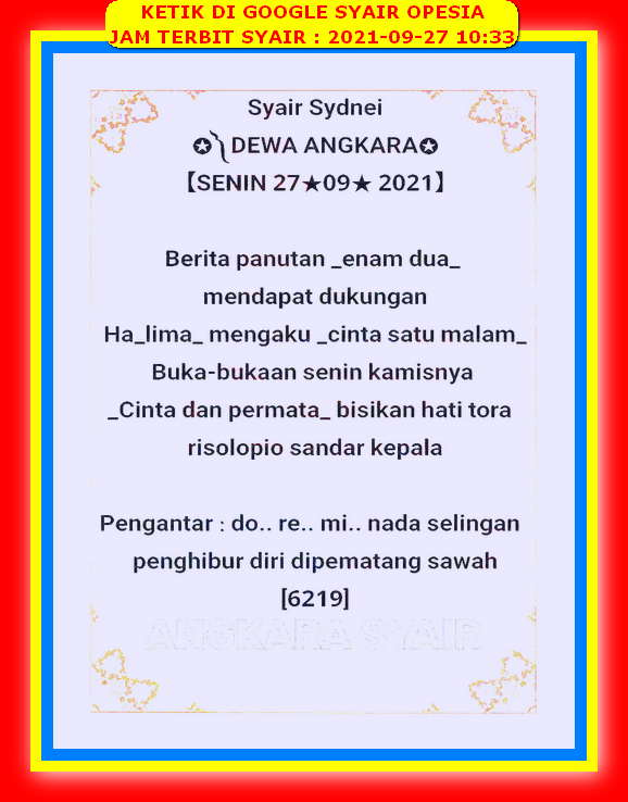 PREDIKSI SYDNEY COJEEL