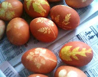 Traditional Swiss dyed Easter eggs by Mara Mcmillan