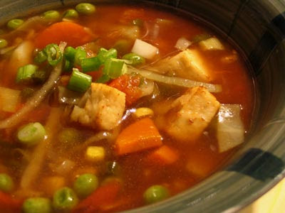 Vegetable and Paneer Hot and Sour Soup