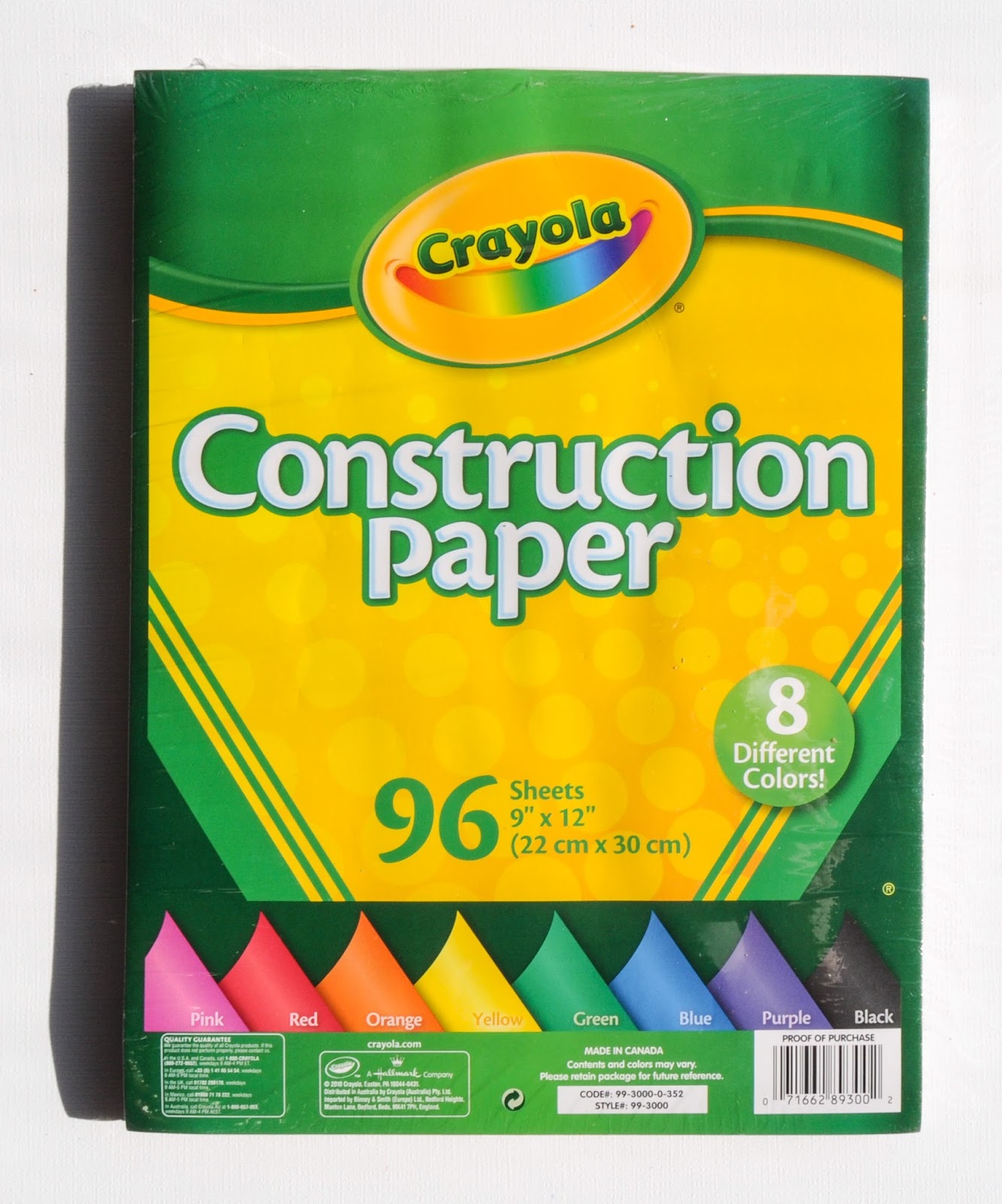 Crayola Construction Paper What's Inside the Package Jenny's Crayon